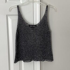 Ellen Tracy Charcoal Knit Camisole